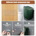 thumbnail image 7 of Kitchen Trash Can, Step-On Garbage Can with Lid, Tall Kitchen & Bathroom Trash Can, Small Office Waste Bin, Green - Xuniizn, 7 of 7
