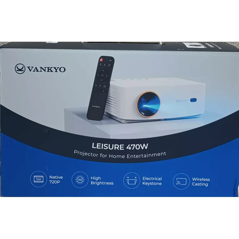 Restored Vankyo Leisure 470W 720P Portable Projector with Wireless