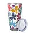 thumbnail image 2 of KLL Colorful Butterflies Print 40oz Stainless Steel Insulated Car Cup with Spillproof Lid - Keep Your Drink Hot or Cold on the Go-Straw Two-piece Set, 2 of 8