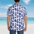 thumbnail image 4 of Fotbe Blue Vases Camisa Hawaiana para Hombre Unisex – Camisa Casual de Verano con Botones de Manga Corta de Algodón y Lino,Small, 4 of 7