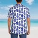 thumbnail image 4 of Fotbe Blue Vases Camisa Hawaiana para Hombre Unisex – Camisa Casual de Verano con Botones de Manga Corta de Algodón y Lino,Small, 4 of 7