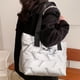 thumbnail image 4 of Bolso Hobo para Mujer Bolso Acolchado Brillante Gran Capacidad Bolso Invierno para Niñas (plateado), 4 of 9