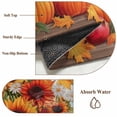 thumbnail image 6 of Round Rugs 3Ft, Orange Pumpkins Fall Round Area Rug Washable Indoor Throw Carpet, Watercolor Sunflower Botanical Small Non Slip Circle Rug for Bedroom Living Room Home Decor Aesthetic, 6 of 8