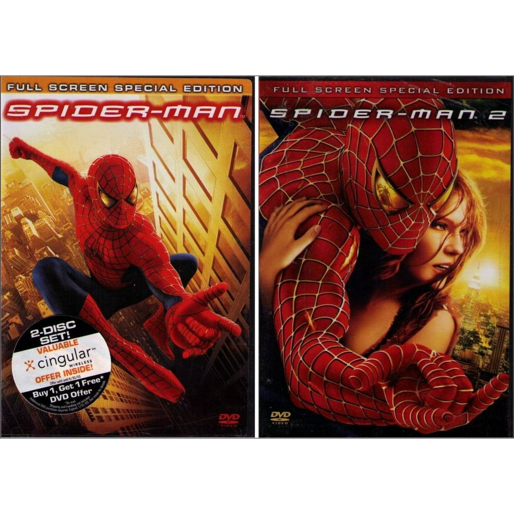 Spider-Man 1 & 2 (Full Screen Special Edition) DVD Lot - Walmart.com