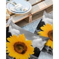 thumbnail image 2 of Farm Watercolor Sunflower Outdoor Pillow Covers Set of 2, Decorative Waterproof Throw Pillow Case, Abstract Grey and Yellow Cotton Linen Soft Cozy Cushion Pillowcases, 2 of 6