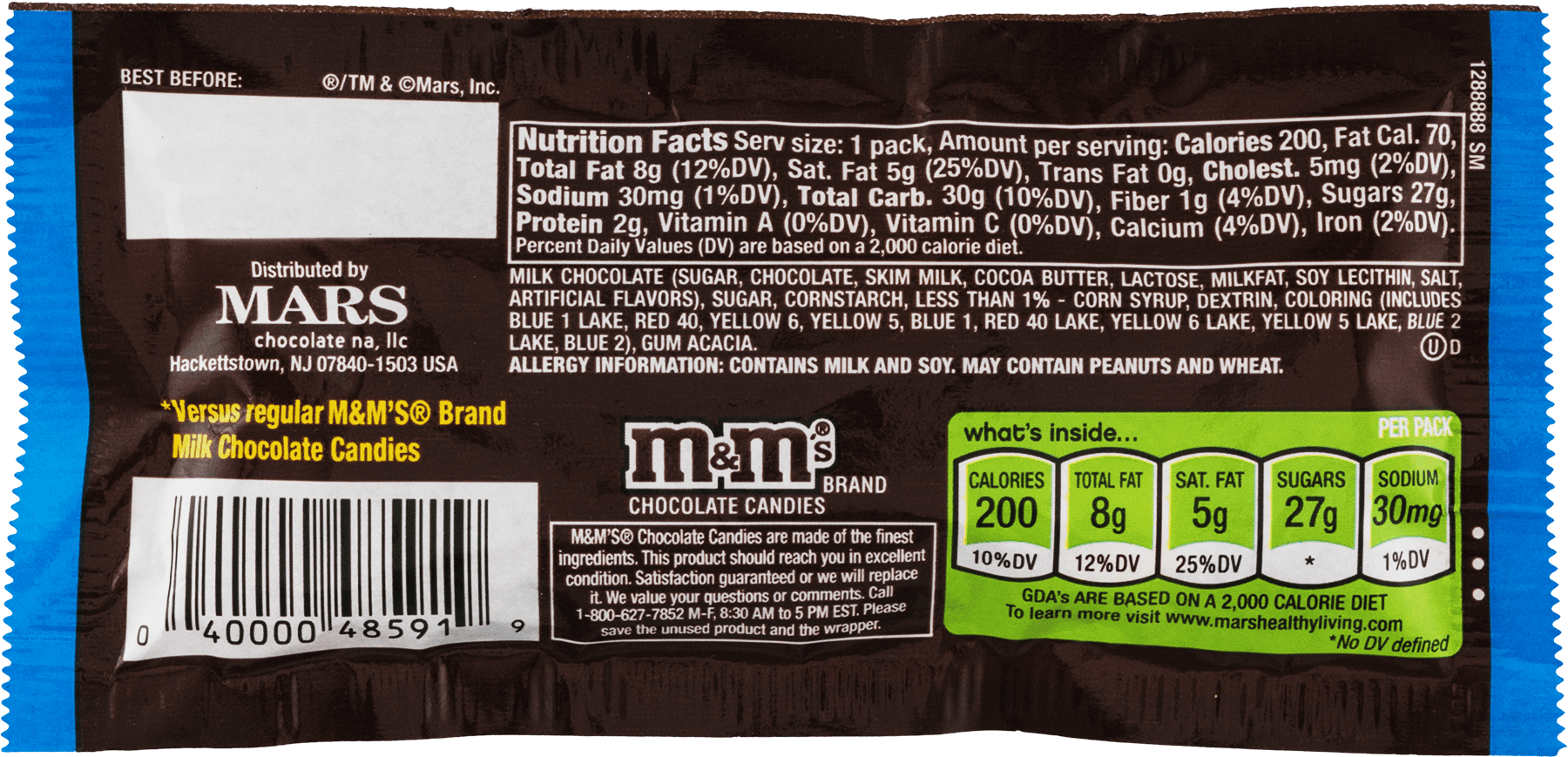 Ingredients Of M And Ms