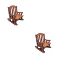 thumbnail image 2 of Guardoinrt 1:12 Scale Doll Home Armchair Wood Decorative Furniture Ornament Sitting Playing Game Model Rocking Chair Decoration 1 2Set, 2 of 6