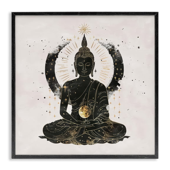 Stupell Industries Bohemian Black Framed Giclee Art, 12 x 12, by Nina Blue