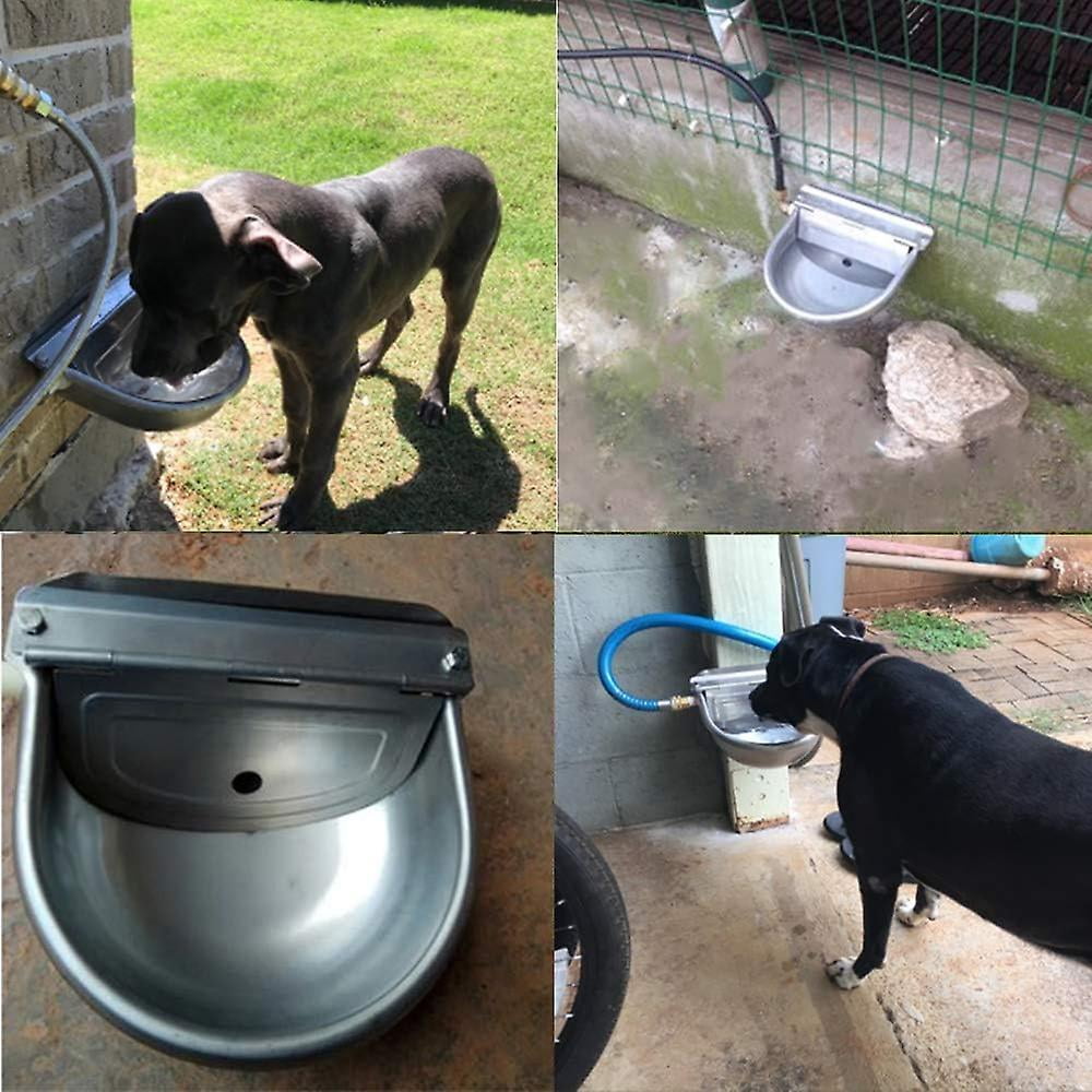 Farm Dog Water Bowls Automatic Drinker For Cattle Sheep Horse Water Trough Stainless Steel Water Feeder With Float Walmart