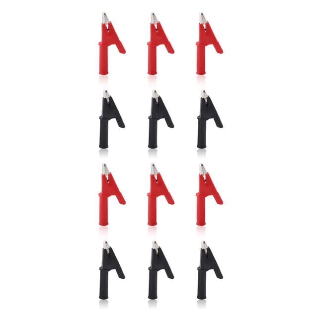 Maytalsory 6 Pcs Clip Crocodile Isolé Clip Alligator pour Ampère-Mètre Résistant aux Chocs Bonne Conduction 2ensemble