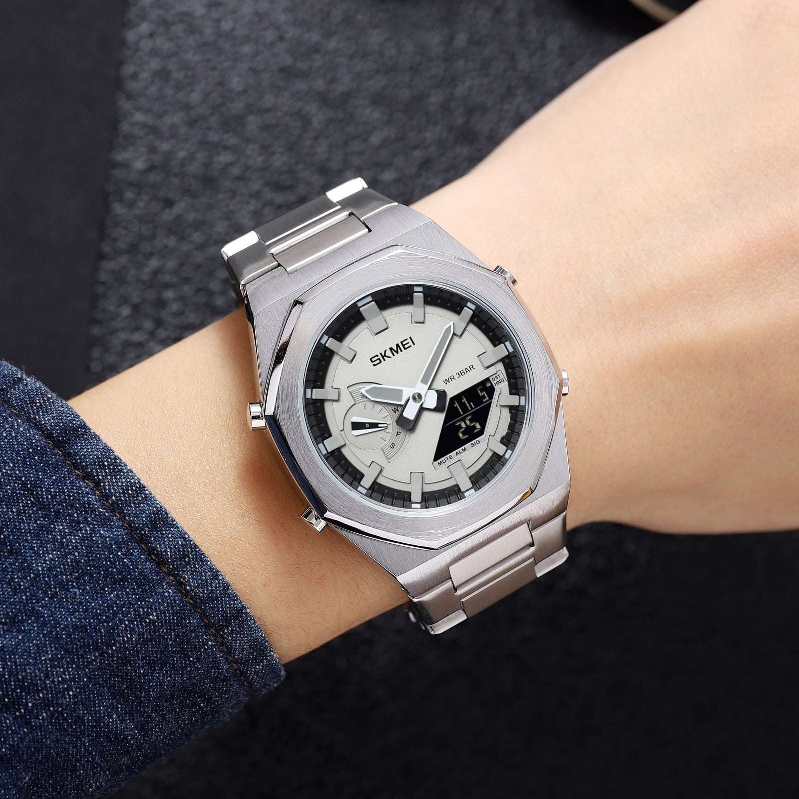 SKMEI Men's Digital Watch, Sports Waterproof Military Watches for Men LED Casual Stopwatch Alarm Tactical Men's Wrist Watches