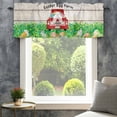 thumbnail image 4 of Happy Easter Farmhouse Short Window Curtain Valances, Spring Easter Eggs Bunny Farmhouse Beige Wood Rod Pocket Kitchen Valances for Living Room Bedroom Bathroom Cafe 60" x 18", 4 of 8