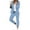 Blue, variant on Fgnfyis Womens Elegant Solid Color Suit Long Sleeve Cardigan Pockets Top Elastic Straight Leg Pants Suit Sets for Women 2 Pieces Matching Sets Women Clothing Beige S