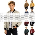 thumbnail image 3 of 8-9 Years Big Boys Bomber Jacket Zip Up Lightweight Flight Coat Casual Outerwear, 3 of 7