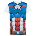 thumbnail image 1 of Marvel Mens Blue Short Sleeved T-Shirt, 1 of 5