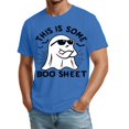 thumbnail image 4 of Mens Halloween Shirts Ghost Pumpkin Print Crew Neck Funny Costumes Castle Graphic Short Sleeve Horror Fall Tees XL, 4 of 5