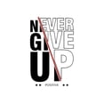 thumbnail image 2 of T-Shirt Femme Citation Inspirante "Never Give Up" - Col Rond Décontracté, Manches Courtes, Mélange Polyester Extensible, Lavable en Machine - Parfait pour l'Été & Tenue Décontractée Fête des Pères, Fête des Mères, Nouvelle Année, 2 of 6