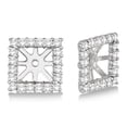thumbnail image 2 of Square Diamond Earring Jackets Pave-Set 14k White Gold (0.50ct), 2 of 3