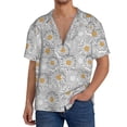 thumbnail image 1 of Fotbe Daisies Flowers Camisa Estampada de Manga Corta para Hombre, Casual de Verano, Estilo Playero, Sin Arrugas-4X-Large, 1 of 5
