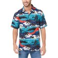 thumbnail image 1 of Tommy Bahama - Camisa con botones para hombre, luz de la luna en el paraíso, azul, mediano, 1 of 1