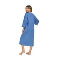 thumbnail image 4 of ANLIQI 100% Cotton Zipper Robes for Women 3/4 Sleeve Bathrobe Lightweight with Pockets Loungewear(Blue,L), 4 of 6