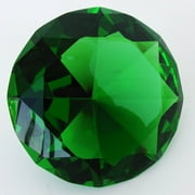 Big 100mm Emerald Green 100 mm Cut Glass Crystal Giant Diamond Jewel Paperweight