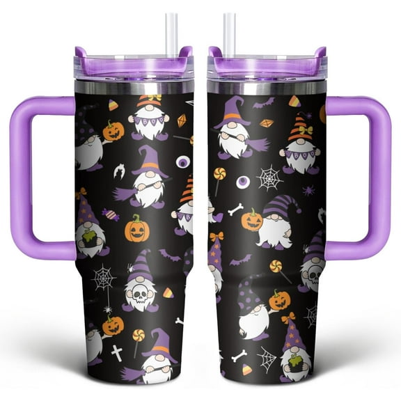 30 oz Halloween Gnome Tumbler with Handle