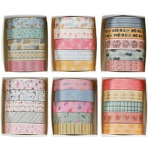 YUBX Cute Washi Tape Pack 30 Rolls Kawaii Colors Masking Decorative Tapes