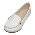 thumbnail image 3 of Sngxgn Women's Flat Shoes Comfortable Dress Shoes(White,36), 3 of 6