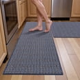 thumbnail image 3 of MeyJey Kitchen Rug Set 2 Piece, Non Slip Kitchen Floor Mats Machine Washable Mats for Home Floor and Living Room,Blue, 3 of 12