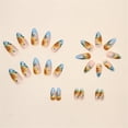 thumbnail image 3 of Fofosbeauty 24pcs Press on Nails, 2024 Artificial Nails Almond Tips Design, Summer Sunflower, 3 of 6