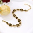 thumbnail image 5 of RSAMD Retro Vintage Rose Bracelet Link Chain For Women Alloy Flower Bracelet JewelJO-Silver-, 5 of 7