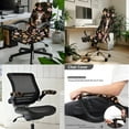 thumbnail image 2 of HELLHERO Cow Daisy Print Office Chair Cover with Armrest Covers, Easy to Clean Computer Chair Seat Protector, Soft Office Cushion Backrest Cover for Rotating Chairs, 2 of 6