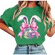 thumbnail image 1 of Tops de Manga Corta de Verano para las Mujeres Imprimir Blusa de Cuello Redondo, Moda Ligera de Poliéster Spandex, 1 of 7