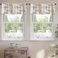 thumbnail image 2 of LALILO Kitchen Curtain Valance Watercolor Geometric Rod Pocket Window Curtain 52"x 18" Set of 2, 2 of 5