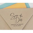 thumbnail image 4 of Printtoo Personalized&nbsp;Round Black Self Inking Save The Date Stamp Custom Wedding Heavy Duty Rubber Stamper-45 mm, 4 of 6
