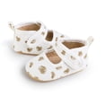 thumbnail image 4 of Yoyauz Baby Girl Mary Jane Shoes Anti Slip Rubber Sole Ballet Slippers Princess Dress Wedding Shoes Newborn Kids Shoes Toddler Shoes（0-12 Month）, 4 of 8