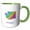Green/White, variant on 3drose, Washington State Map - Rainbow Sketch Design, 11oz Magic Transforming Mug