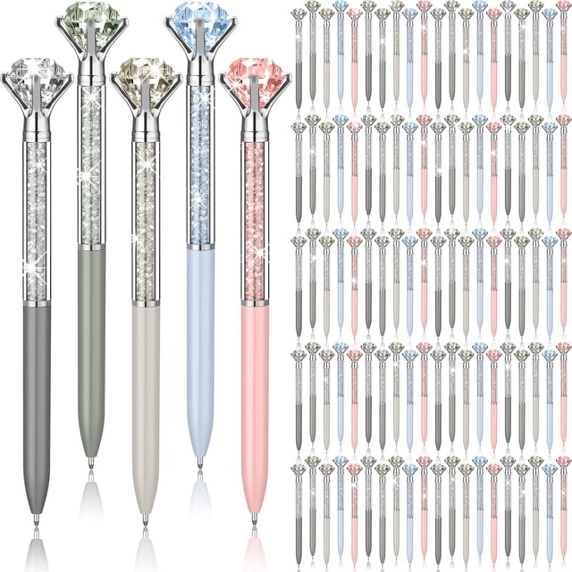 Bolígrafo Diamond Pen Sherr, 100 unidades, color negro