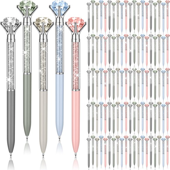 Bolígrafo Diamond Pen Sherr, 100 unidades, color negro