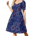thumbnail image 2 of Robe Rouge Blanc & Bleu Feux d'Artifice Robes de Soirée pour Femmes 2024 Robes de Bal, 2 of 5