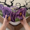 thumbnail image 3 of Full Size Fitted Sheet Set - Halloween 3 Piece Bedding Sets 16" Deep Pocket Fitted Sheet with 2 Pillowcases, Fall Farmhouse Spooky Branches Flowers Beige Brushed Microfiber Hotel Luxury Bed Sheets, 3 of 9