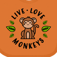 thumbnail image 4 of Inktastic Live Love Monkeys Boys or Girls Baby Bib, 4 of 4