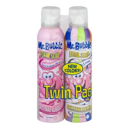 Mr. Bubble Foam Soap Twin Pack Original Bubble and Mystery Color - 2 PK, 8.0 OZ