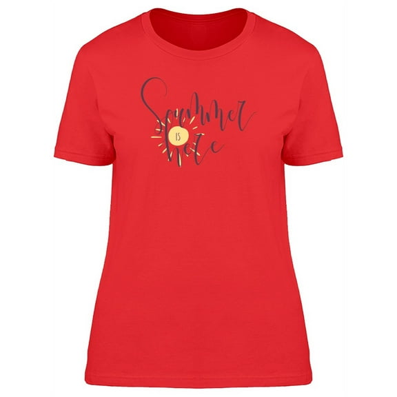 Summer Is Here Swirl Doodle T-Shirt Women -Image by Shutterstock, Female XX-Large