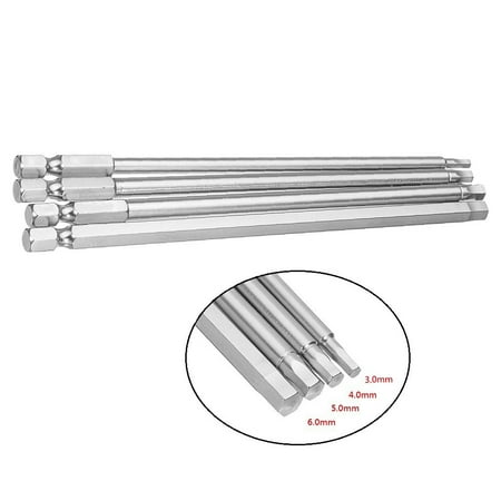 

4 Pcs1/4 Hexagon Handle Screwdriver With Magnetic Handle 150mm Screwdriver Bit