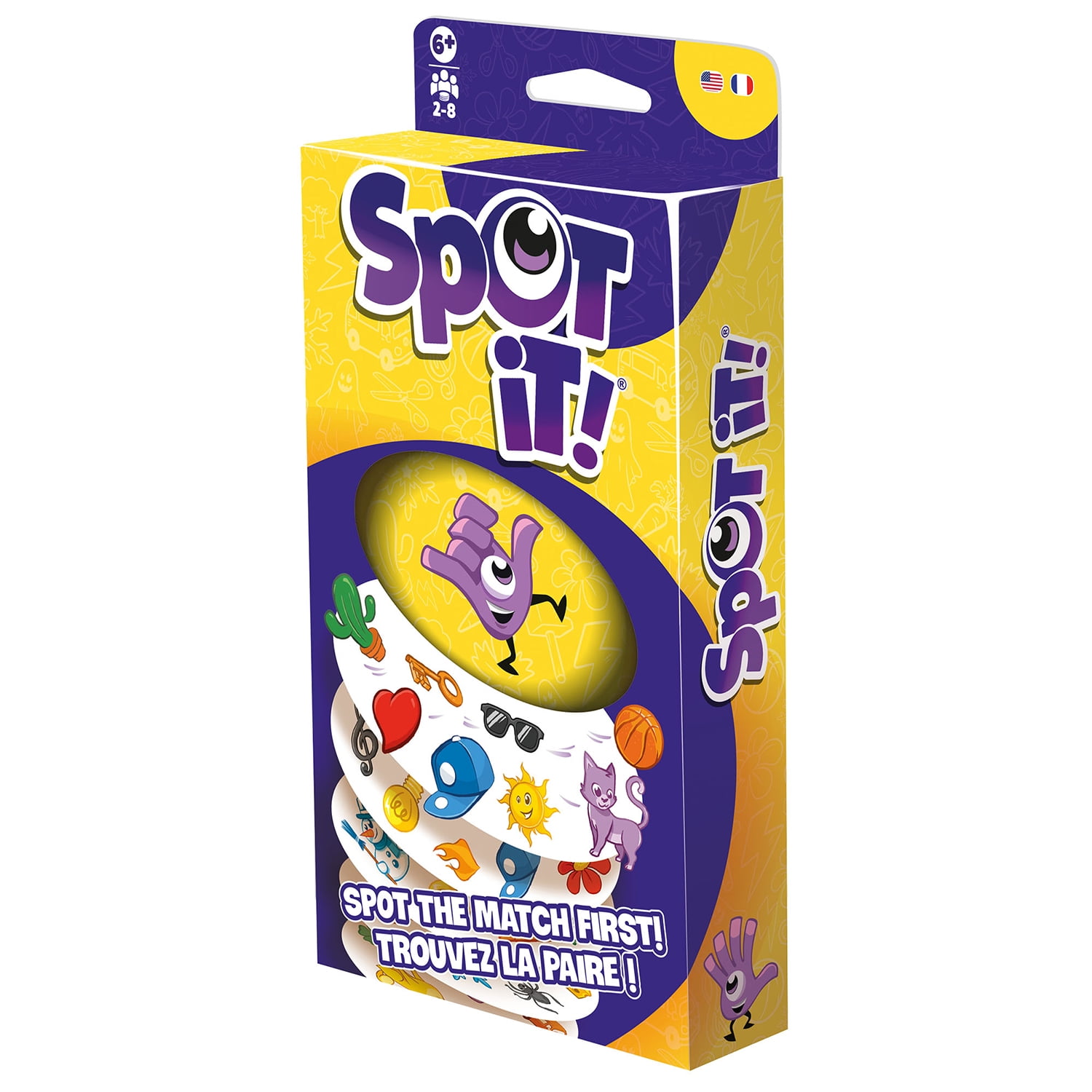 Spot It! / Dobble Classic (Multilingual) - Eco-Friendly Card Game - Fun Matching Game for Kids - Ages 6+ - 2-8 Players - 15 Minute Playtime - Made by Zygomatic