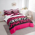 thumbnail image 3 of Feelyou Leopard Cheetah Print Twin Bedding Sets 7pcs, Abstract Lines Bedding Comforter Set, 3 of 8