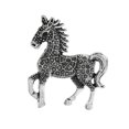 thumbnail image 2 of SmartBy Retro Horse Brooch Rhinestone Inlaid Horse Pin Zodiac Year Animal Brooch Men Women Suit Accessory for Handbag Clothes Decoration, 2 of 7