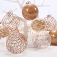 thumbnail image 3 of Juego de adornos de bolas de Navidad BSTDECOR, 20 quilates, transparentes, 8 cm, irrompibles, 3 of 5